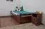Children's Bed / Youth Bed Easy Premium Line K1/1h | 2nd Berth & 2 Cover Panels | 90 x 200 cm | Dark Brown Solid Beech Wood