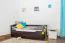 Children's Bed & Youth Bed Easy Premium Line K1/h/s | 2nd Berth & 2 Cover Panels | Solid Beech Wood | 90 x 200 cm | Chocolate Brown