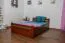 Single bed / guest bed "Easy Premium Line" K4 incl. 2 drawers and 1 cover panel, 120 x 200 cm solid beech wood cherry-colored