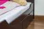 Single bed / guest bed "Easy Premium Line" K4 incl. 2 drawers and 1 cover panel, 120 x 200 cm solid beech wood chocolate brown