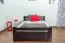 Youth Bed Easy Premium Line K4 | 120 x 200 cm | Solid Beech Wood | Chocolate Brown | 2 Drawers, Cover Panel