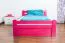 Youth Bed Easy Premium Line K4 | 120 x 200 cm | Solid Beech Wood | Pink | 2 Drawers & Cover Panel