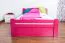 Youth Bed Easy Premium Line K4 | 120 x 200 cm | Solid Beech Wood | Pink | 2 Drawers & Cover Panel