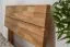Youth bed / futon bed made of oiled solid oak wood Wooden Nature 01, mattress size: 140 x 200 cm, with headboard, frame thickness 25 mm