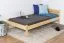 Children's bed / Youth bed 86C, solid pine wood, clear finish, incl. slatted bed frame - 100 x 200 cm