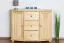 Chest of Drawers Solid Pine Natural | Junco 171 | 78 x 100 x 47 cm | 3 Drawers & 4 Compartments