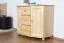 Chest of Drawers Solid Pine Natural | Junco 171 | 78 x 100 x 47 cm | 3 Drawers & 4 Compartments
