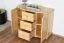 Chest of Drawers Solid Pine Natural | Junco 171 | 78 x 100 x 47 cm | 3 Drawers & 4 Compartments