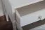 Nightstand Solid Pine Wood White Lacquered 003 | 2 Drawers | Modern Design | 52 x 40 x 33 cm