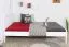 Easy Premium Line Double Bed K8 | Extra Length 140 x 220 cm | Solid Beech Wood | White Lacquered