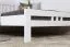Easy Premium Line Double Bed K8 | Extra Length 140 x 220 cm | Solid Beech Wood | White Lacquered