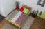 Wooden Nature 02 youth bed, solid oiled beech heartwood - lying surface 100 x 200 cm (W x L)