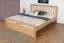 Double bed ' Easy Premium Line ® ' K8/1 incl. 1 cover panel, 180 x 200 cm Beech solid wood Natural 