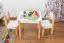 Children's Armchair Set of 2 Laurenz Solid Beech Wood | Natural/White | 50 x 28 x 28 cm