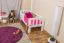 Children's Bed with Fall Protection | Solid White Lacquered Pine A17 | 70 x 160 cm | Includes Slatted Frame