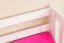Children's Bed with Fall Protection | Solid White Lacquered Pine A17 | 70 x 160 cm | Includes Slatted Frame
