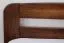 Single bed / guest bed solid pine walnut A5, incl. slatted frame - dimensions 90 x 200 cm