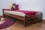 Children's bed / Youth bed A9, solid pine wood, nut finish, incl. slatted frame - 90 x 200 cm 
