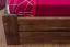 Futon bed / solid wood bed solid pine walnut A9, incl. slatted frame - dimensions 90 x 200 cm