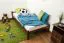Futon bed / solid wood bed solid pine walnut A14, incl. slatted frame - dimensions 90 x 200 cm