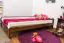 Children's bed / Youth bed A8, solid pine wood, nut finish, incl. slats - 120 x 200 cm 