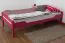 Single bed "Easy Premium Line" K1/1n, solid beech wood, pink lacquered - Dimensions: 90 x 190 cm