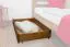 Drawer for Bed | Solid Pine Wood Oak Finish | 18.50 x 97.50 x 57 cm | Easy-Glide Storage Solution