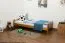 Children's bed / Youth bed A11, solid pine wood, oak finish, incl. slats - 120 x 200 cm