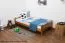 Children's bed / Youth bed A11, solid pine wood, oak finish, incl. slats - 120 x 200 cm