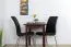 Solid Pine Table Walnut Finish Junco 227A | Angular Design | 90 x 60 cm | Space-Saving & Sturdy