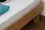 Solid Oak Youth Bed | Futon Style with Headboard | Oiled Finish | 120 x 200 cm Mattress | 25 mm Frame