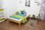 Futon Bed Solid Wood Wooden Nature 04 | Oiled Oak | 120 x 200 cm Lying Surface | Modern Design | Sturdy Construction