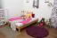 Futon Bed Solid Wood Wooden Nature 04 | Oiled Oak | 120 x 200 cm Lying Surface | Modern Design | Sturdy Construction