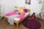 Futon Bed Solid Wood Wooden Nature 03 | Oiled Oak | 120 x 200 cm | Modern Design & Stability