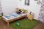 Futon Bed | Solid Wood | Oiled Beech Heartwood | 90 x 200 cm Mattress Base | Modern Minimalist Design