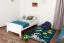 Kid/Youth bed Pine solid wood white 68, incl. Slat grate - Size 90 x 200 cm