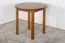 Round Rustic Pine & Oak Table Junco 234B | Solid Wood | Diameter 80 cm | Modern Design