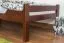 Children's bed / Youth bed "Easy Premium Line" K1/2n, solid beech wood, dark brown - 90 x 190 cm