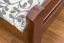 Single bed "Easy Premium Line" K1/2n, solid beech wood, dark brown lacquered - mattress base: 90 x 200 cm