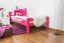 Children's Bed / Youth Bed Easy Premium Line K1/2n | Solid Beech Wood | Pink Lacquered | 90 x 190 cm