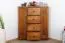 Chest of drawers solid pine wood, Oak colours rustic Junco 176 - Measurements: 100 x 90 x 60 cm (H x W x D)