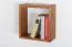 Suspended Wall Shelf | Solid Pine Wood | Rustic Oak Finish | Junco 283A | 30 x 30 x 12 cm