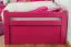 Children's Bed / Youth Bed Easy Premium Line K1/2h | 2nd Berth & Cover Panels | 90 x 200 cm Solid Beech Pink Lacquered