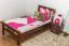 Children's bed / youth bed "Easy Premium Line" K8, solid beech wood, dark brown lacquered - Dimensions: 90 x 190 cm