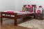 Children's bed / youth bed "Easy Premium Line" K8, solid beech wood, dark brown lacquered - Dimensions: 90 x 190 cm
