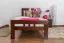 Children's bed / youth bed "Easy Premium Line" K8, solid beech wood, dark brown lacquered - Dimensions: 90 x 190 cm
