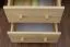2 Drawer Bedside table 028, solid pine wood, clearly varnished - 55H x 55W x 42D cm 
