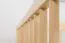 Baby Cot Crib 104, solid pine wood, clear finish, incl. slats - 60 x 120 cm
