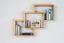 Wall Shelf Solid Pine Alder Finish Junco 289 | 66 x 88 x 20 cm | Modern Hanging Storage