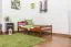Children's Bed / Youth Bed Easy Premium Line K1/2n | Solid Beech Wood | Cherry Red Lacquered | 90 x 200 cm Mattress Base